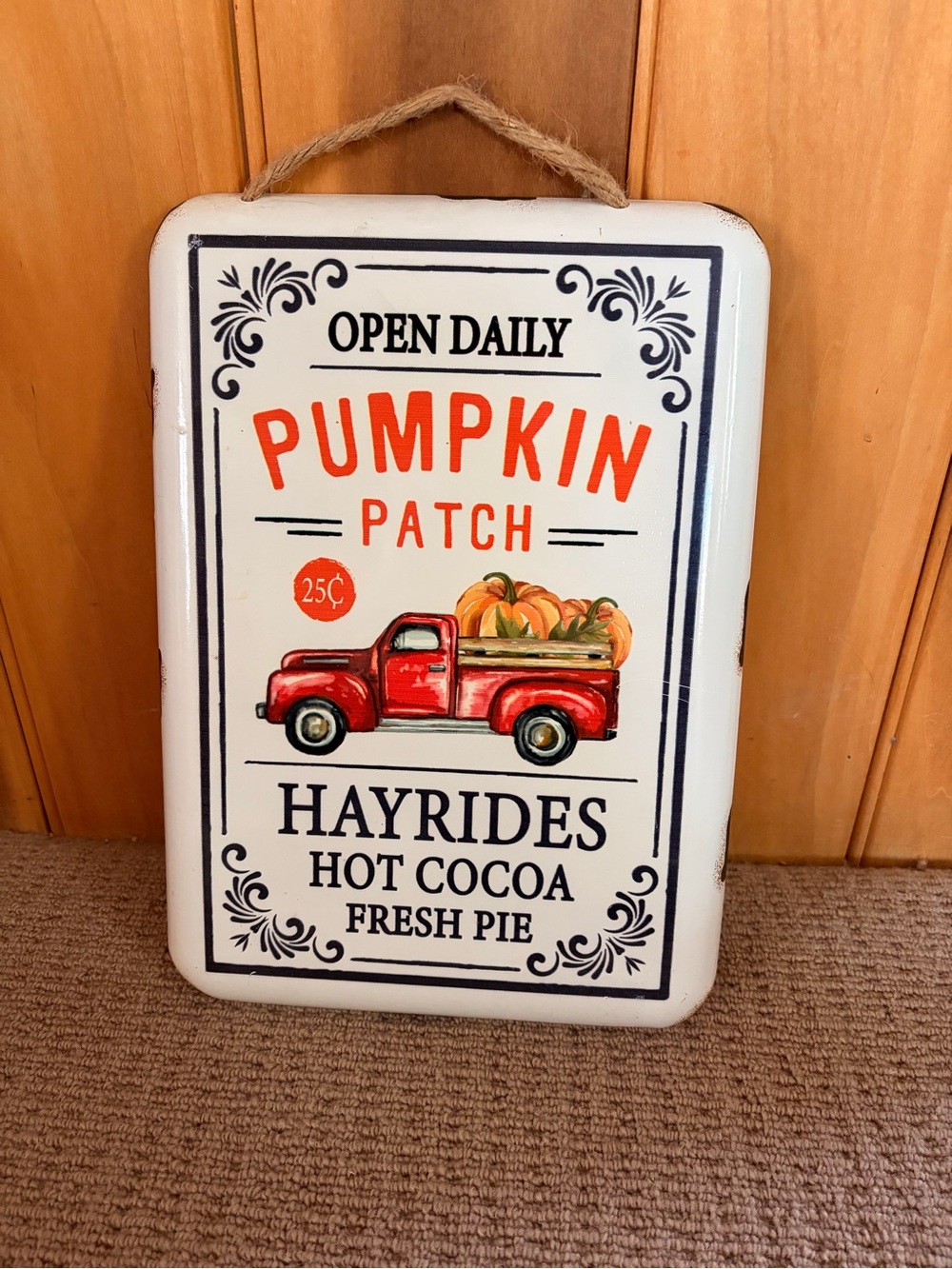 Pumpkin Patch Truck Wall Sign